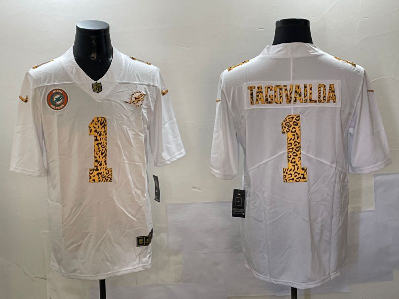 Men Miami Dolphins #1 Tagovailoa White 2024 Nike Limited NFL Jersey style 01081->san diego padres->MLB Jersey